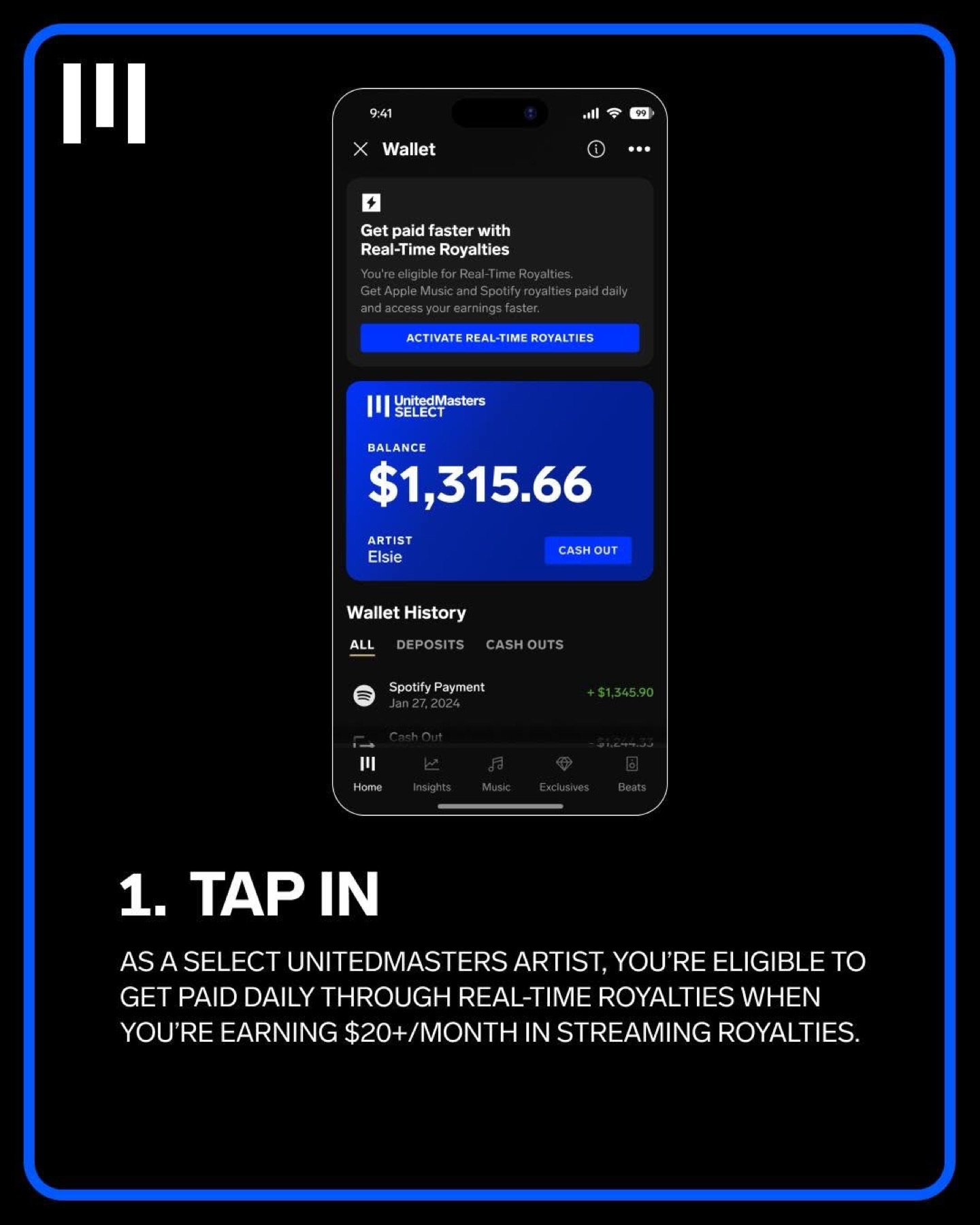 01 · Tap in